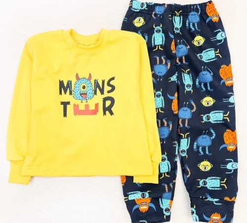 Пижама детская с начесом для мальчиков "Rocket Dreams" fun monster