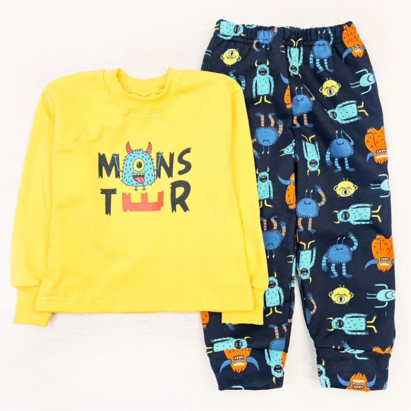 Пижама детская с начесом для мальчиков "Rocket Dreams" fun monster