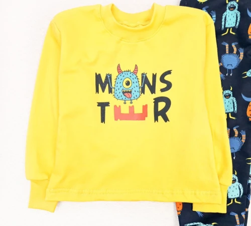 Пижама детская с начесом для мальчиков "Rocket Dreams" fun monster - 2