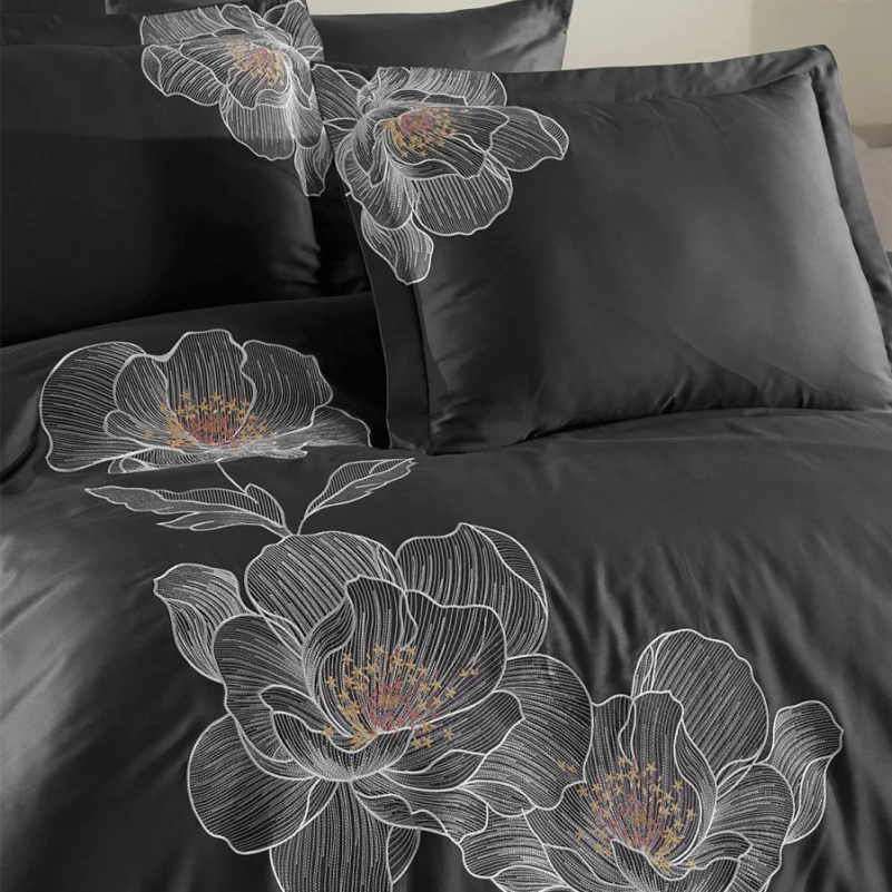 Комплект постільної білизни С Satin Elit "Bliss antrasit" - 2