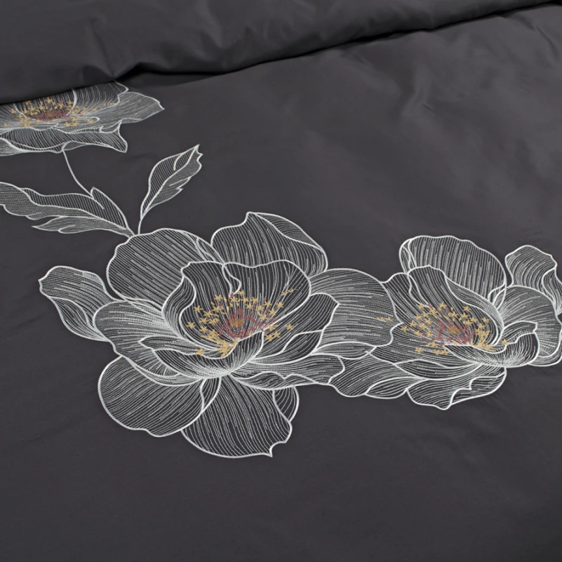 Комплект постільної білизни С Satin Elit "Bliss antrasit" - 3