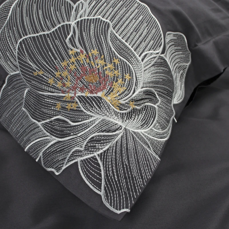 Комплект постільної білизни С Satin Elit "Bliss antrasit" - 4