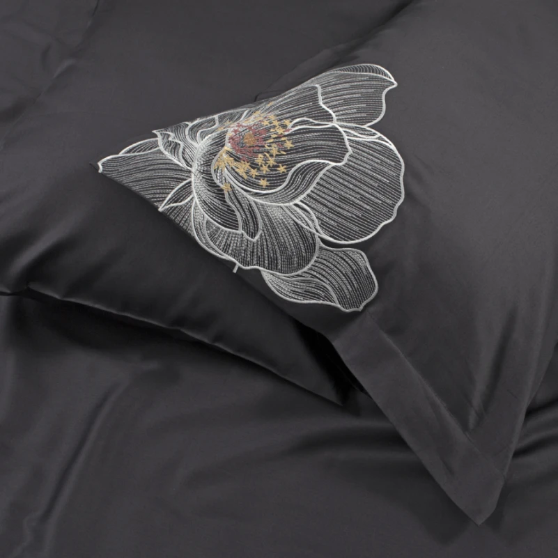 Комплект постільної білизни С Satin Elit "Bliss antrasit"