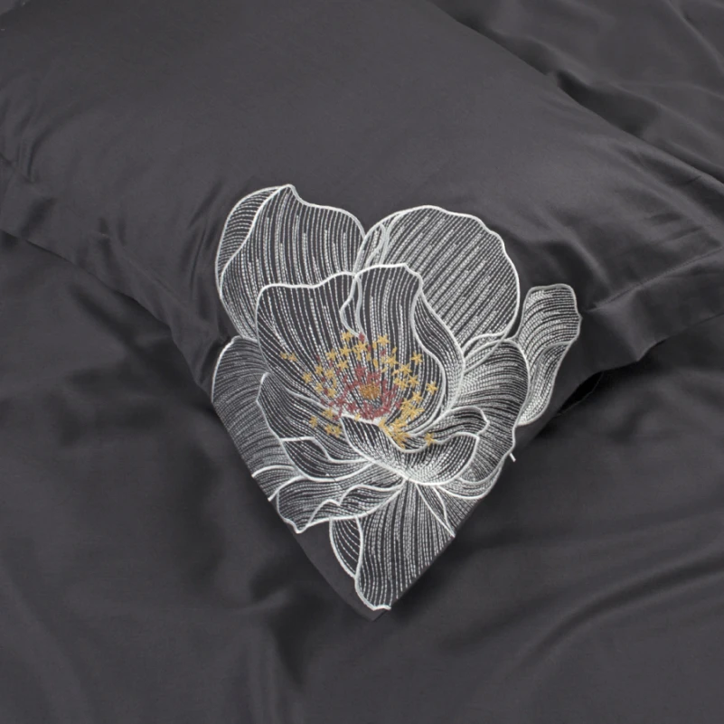 Комплект постільної білизни С Satin Elit "Bliss antrasit" - 5