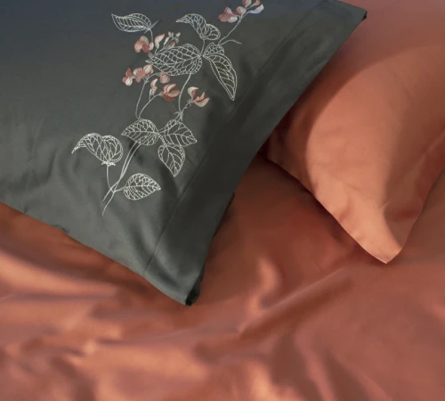 Комплект постільної білизни С Satin Elit "Blossom antrasit"