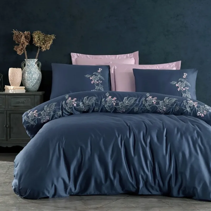Комплект постельного белья С Satin Elit "Blossom blue" - 1