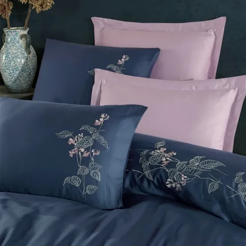 Комплект постельного белья С Satin Elit "Blossom blue" - 4