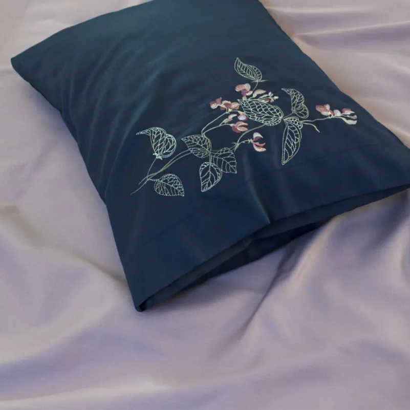 Комплект постельного белья С Satin Elit "Blossom blue" - 5