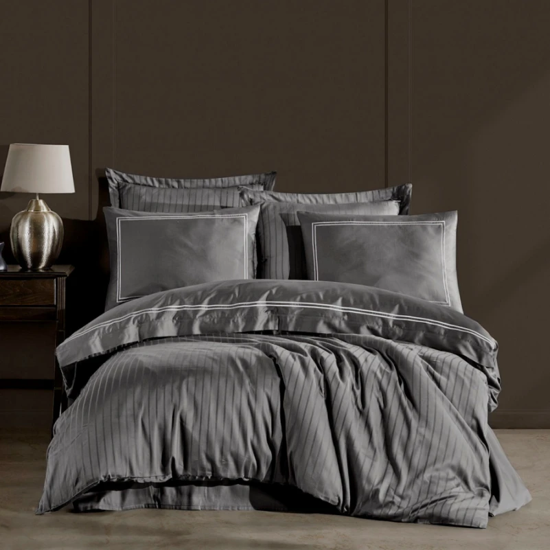 Комплект постільної білизни С Satin Elit "Calmness gray" - 1