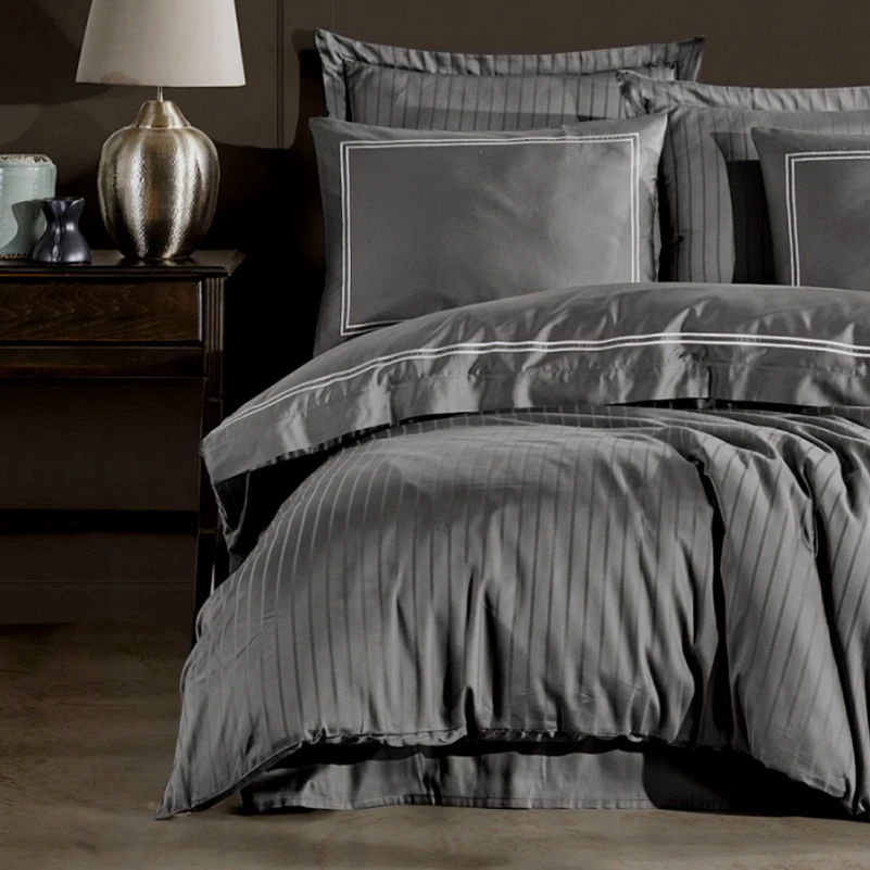 Комплект постільної білизни С Satin Elit "Calmness gray" - 2