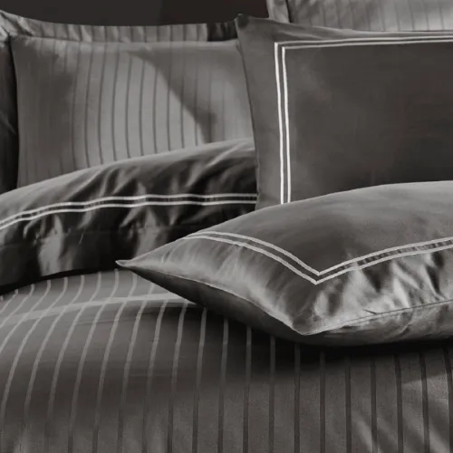 Комплект постільної білизни С Satin Elit "Calmness gray" - 4