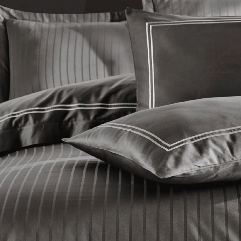 Комплект постільної білизни С Satin Elit "Calmness gray" - 3
