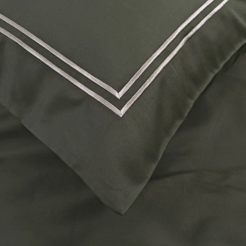 Комплект постільної білизни С Satin Elit "Calmness khaki" - 6