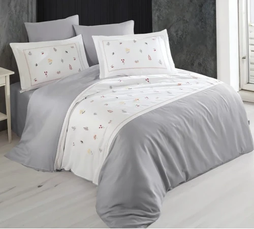 Комплект постільної білизни С Satin Elit "Delight gray" - 2