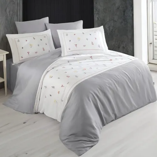 Комплект постільної білизни С Satin Elit "Delight gray" - 2