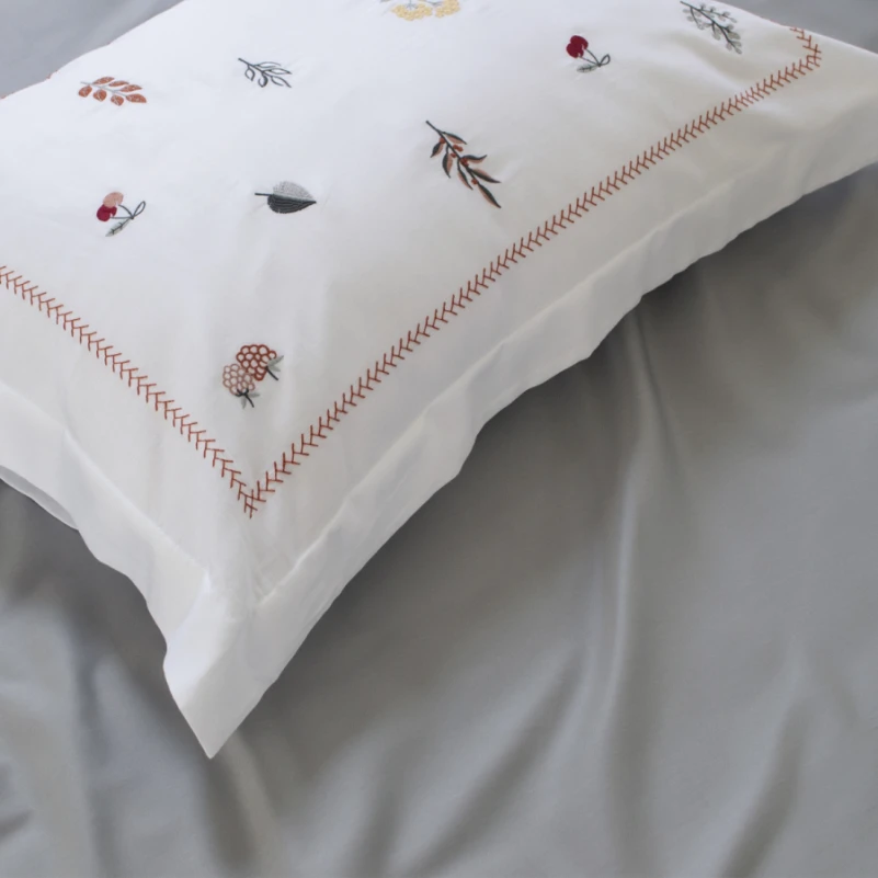 Комплект постільної білизни С Satin Elit "Delight gray" - 6