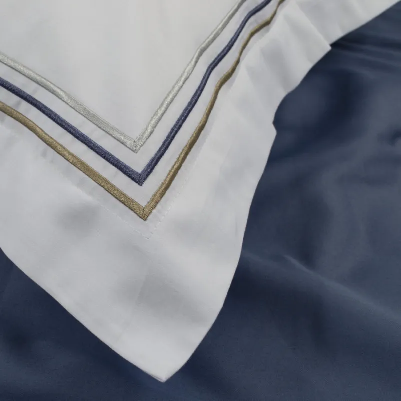 Комплект постільної білизни С Satin Elit "Equanimity blue" - 5