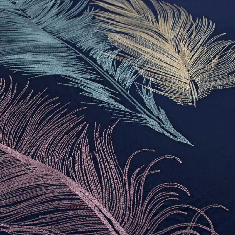 Комплект постільної білизни С Satin Elit "Feather blue" - 3