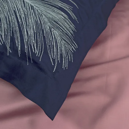 Комплект постільної білизни С Satin Elit "Feather blue" - 5
