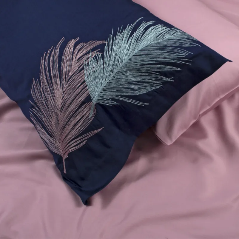 Комплект постільної білизни С Satin Elit "Feather blue"
