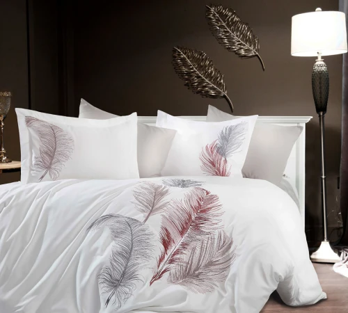 Комплект постільної білизни С Satin Elit "Feather white" - 2