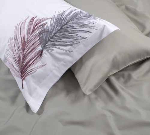 Комплект постільної білизни С Satin Elit "Feather white"