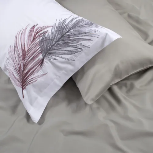 Комплект постільної білизни С Satin Elit "Feather white"