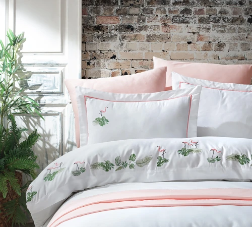 Комплект постільної білизни С Satin Elit "Flamingoes" - 2