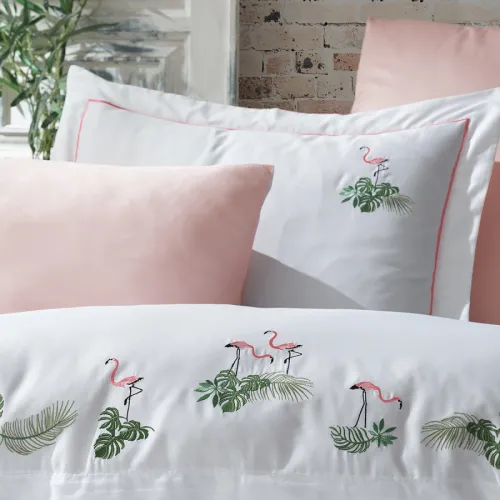 Комплект постільної білизни С Satin Elit "Flamingoes" - 3