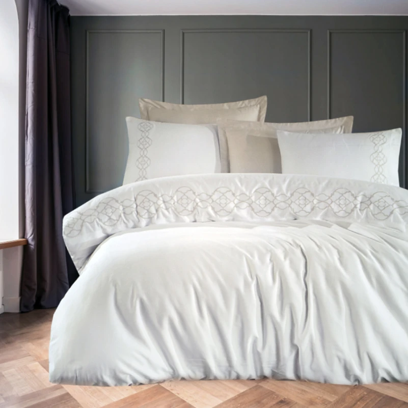 Комплект постільної білизни С Satin Elit "Graceful beige" - 1