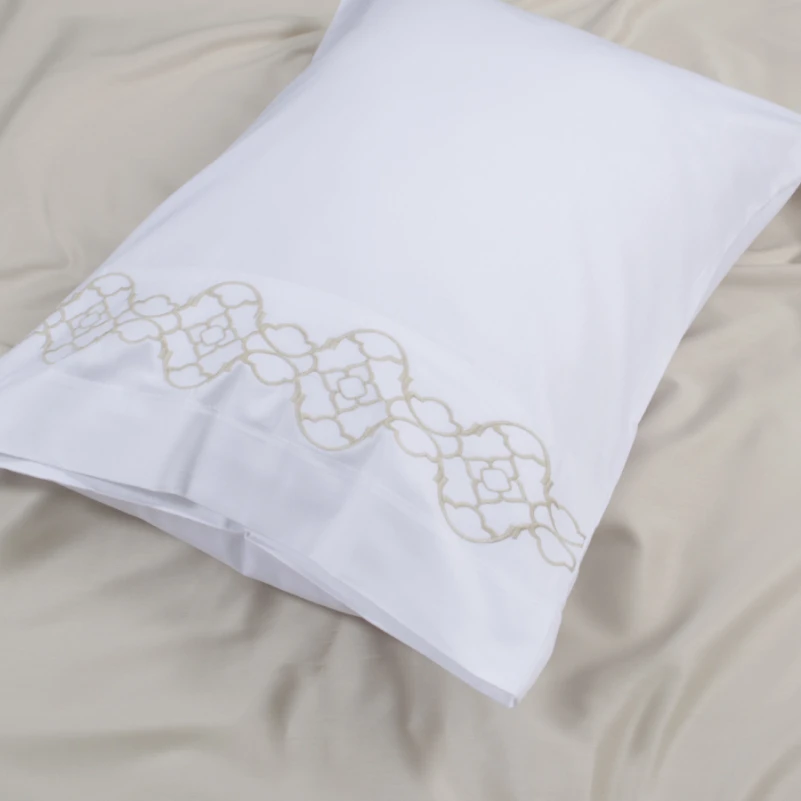 Комплект постільної білизни С Satin Elit "Graceful beige" - 5