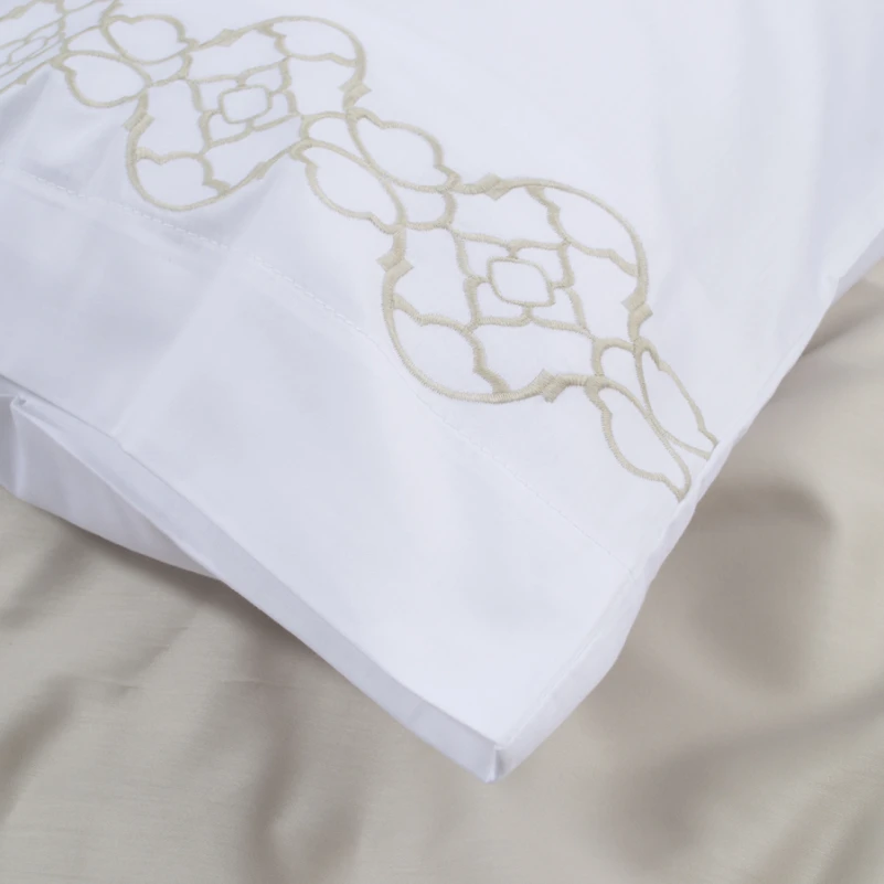 Комплект постільної білизни С Satin Elit "Graceful beige" - 4