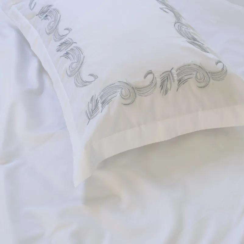 Комплект постельного белья С Satin Elit "Gratitude gray" - 5