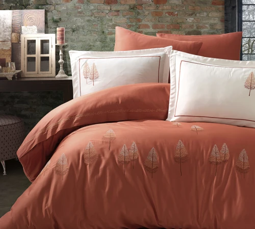 Комплект постільної білизни С Satin Elit "Ondine brick" - 2