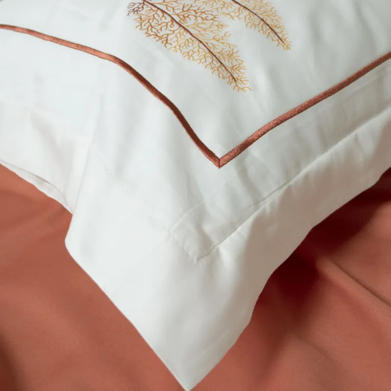 Комплект постільної білизни С Satin Elit "Ondine brick" - 5