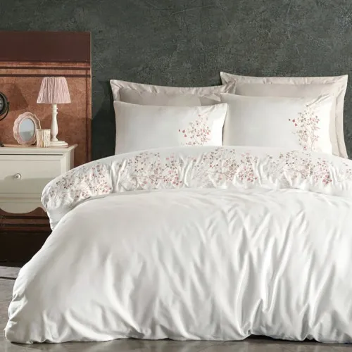 Комплект постільної білизни С Satin Elit "Petals creamy" - 2