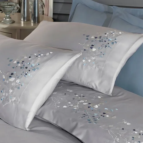 Комплект постільної білизни С Satin Elit "Petals gray" - 3