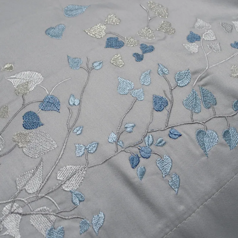 Комплект постільної білизни С Satin Elit "Petals gray" - 3