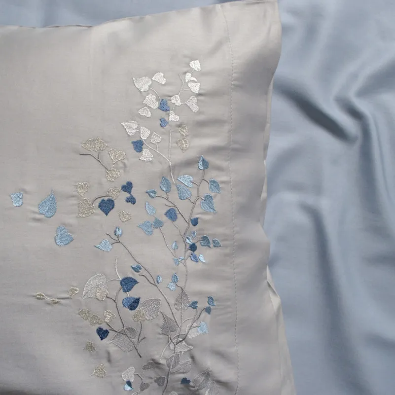 Комплект постільної білизни С Satin Elit "Petals gray" - 5