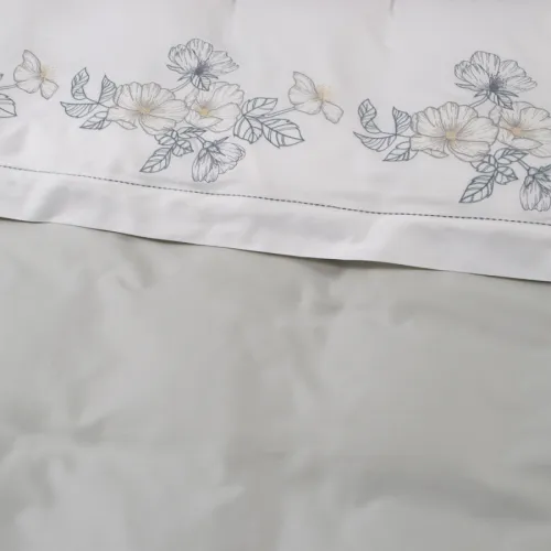 Комплект постільної білизни С Satin Elit "Romantic gray" - 4