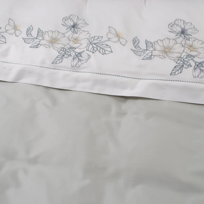 Комплект постільної білизни С Satin Elit "Romantic gray" - 3