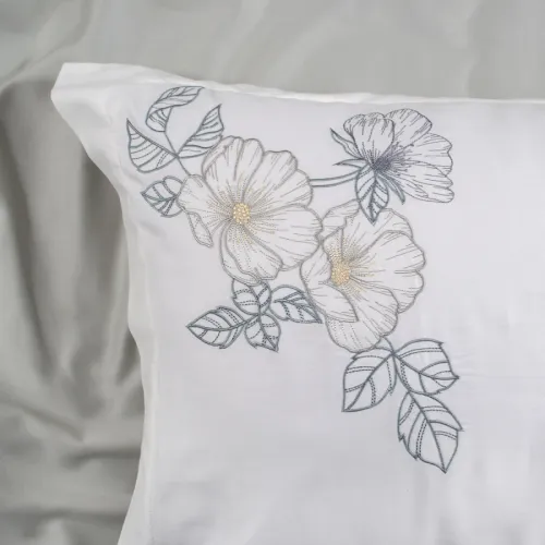 Комплект постільної білизни С Satin Elit "Romantic gray" - 5