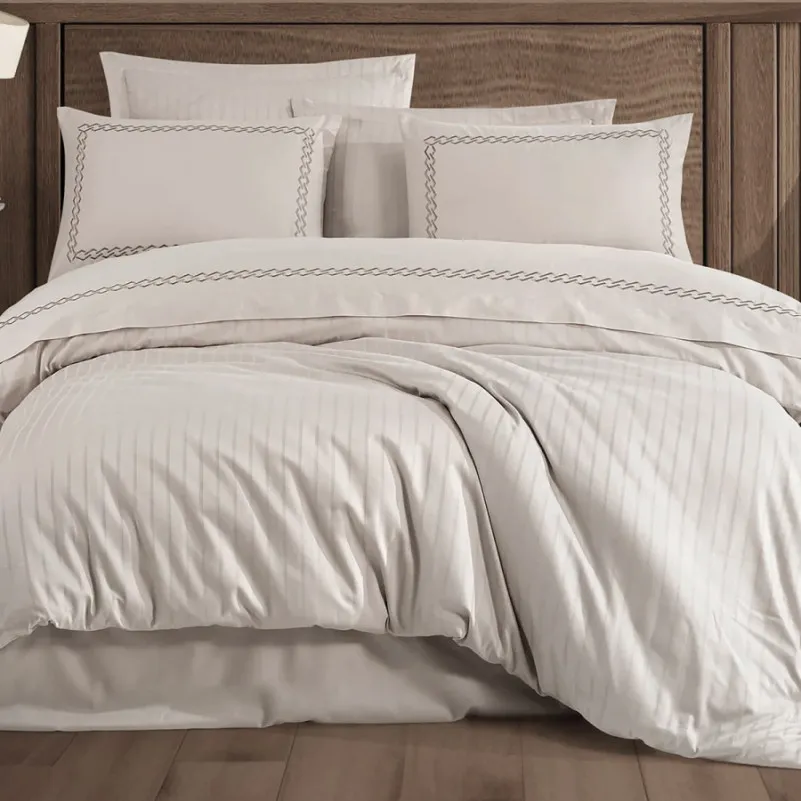 Комплект постільної білизни С Satin Elit "Serenity beige" - 1