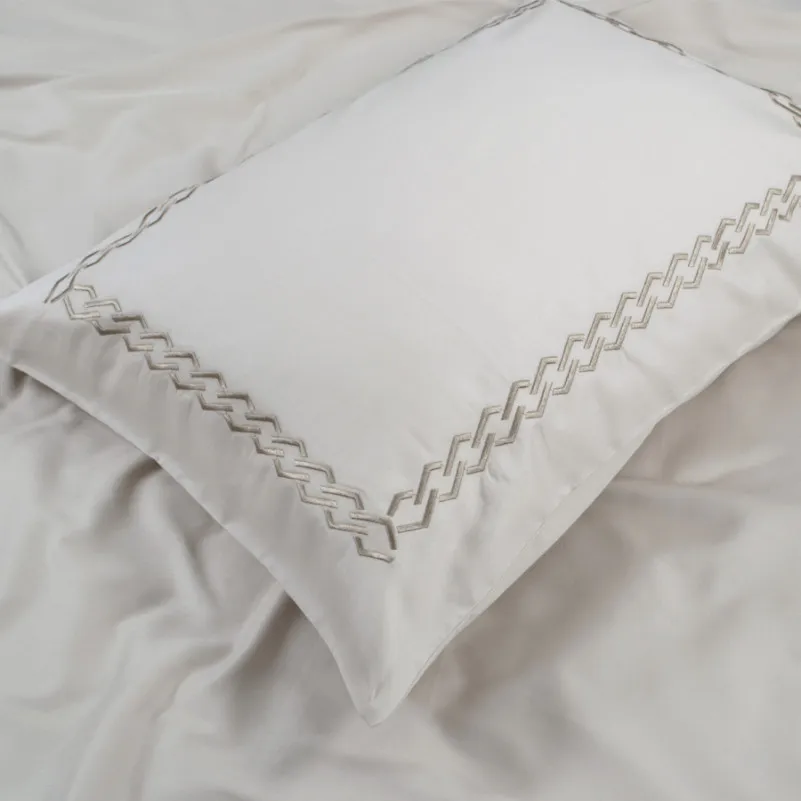 Комплект постільної білизни С Satin Elit "Serenity beige" - 5