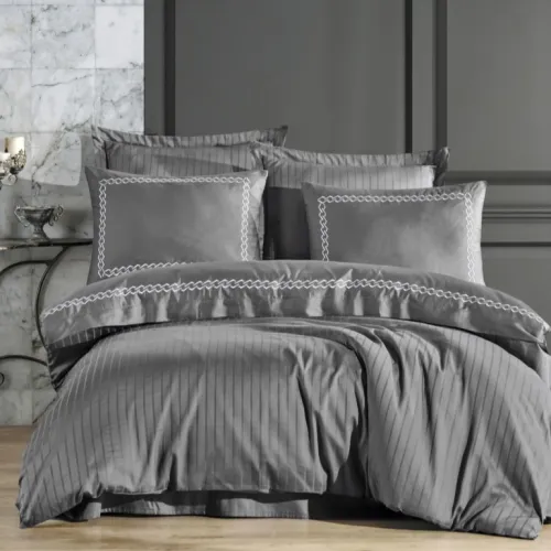 Комплект постільної білизни С Satin Elit "Serenity gray" - 2