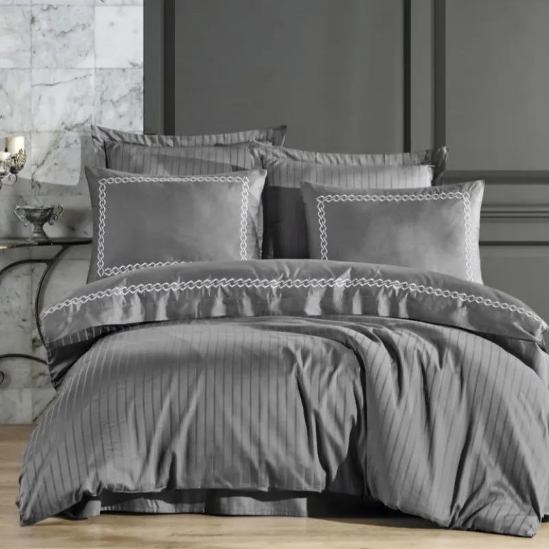 Комплект постільної білизни С Satin Elit "Serenity gray" - 1
