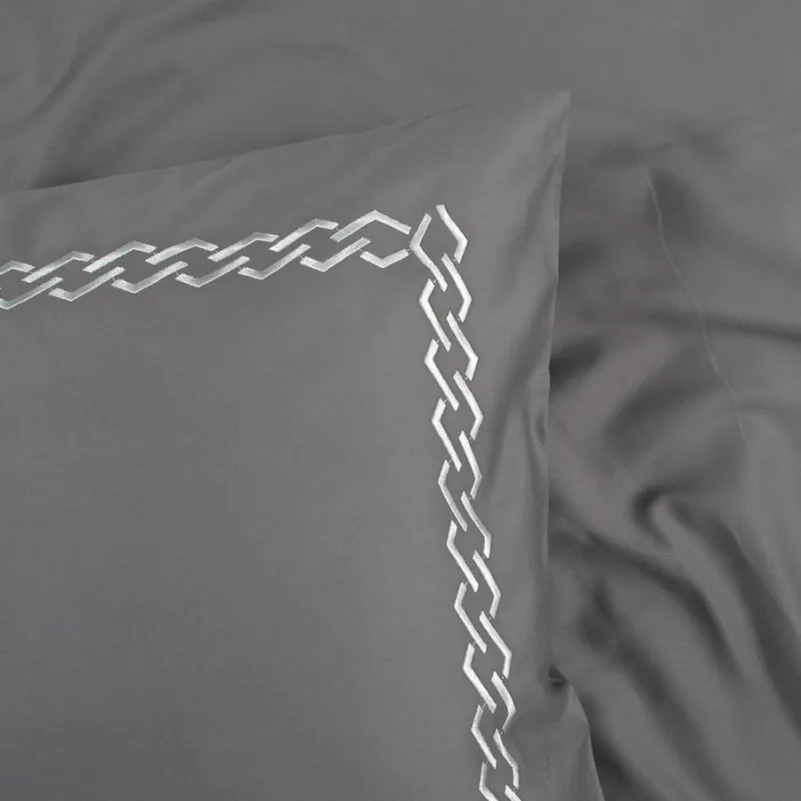 Комплект постільної білизни С Satin Elit "Serenity gray" - 4