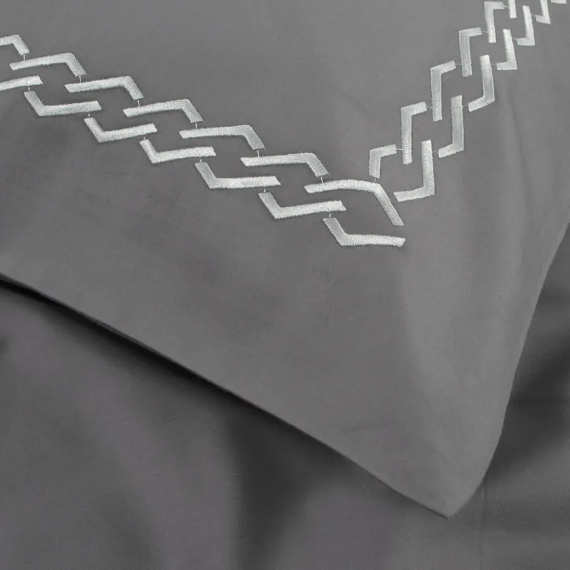 Комплект постільної білизни С Satin Elit "Serenity gray" - 7