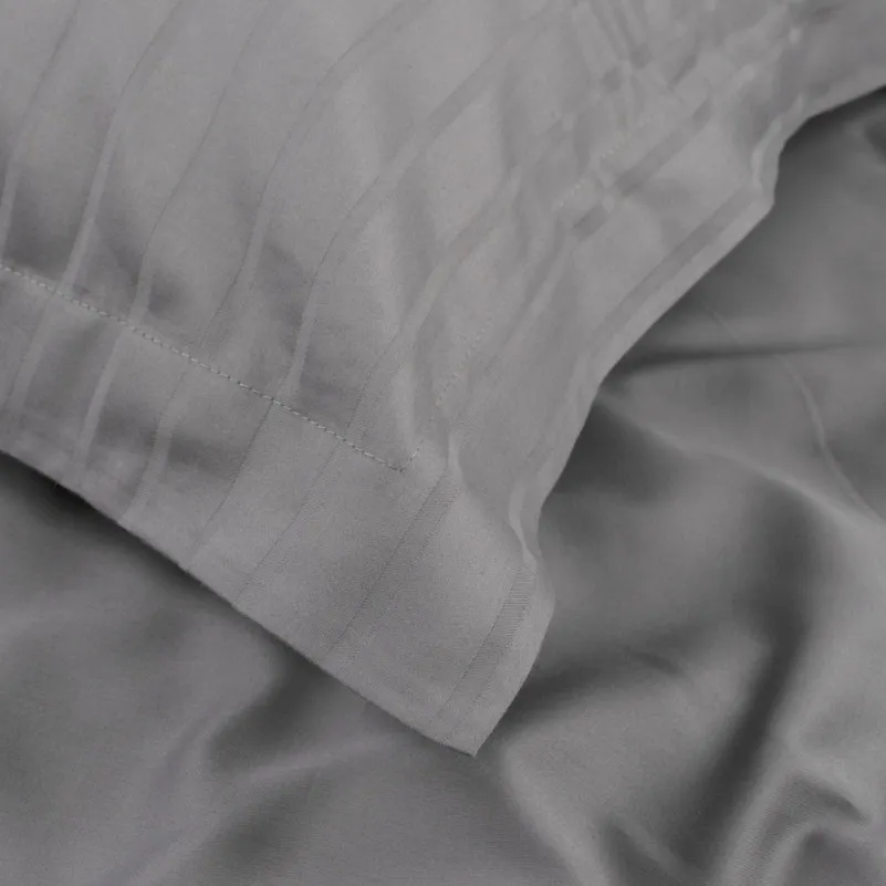 Комплект постільної білизни С Satin Elit "Serenity gray" - 8