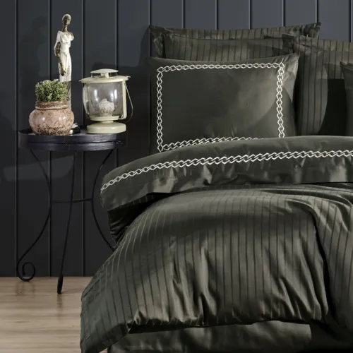 Комплект постельного белья С Satin Elit "Serenity khaki" - 3